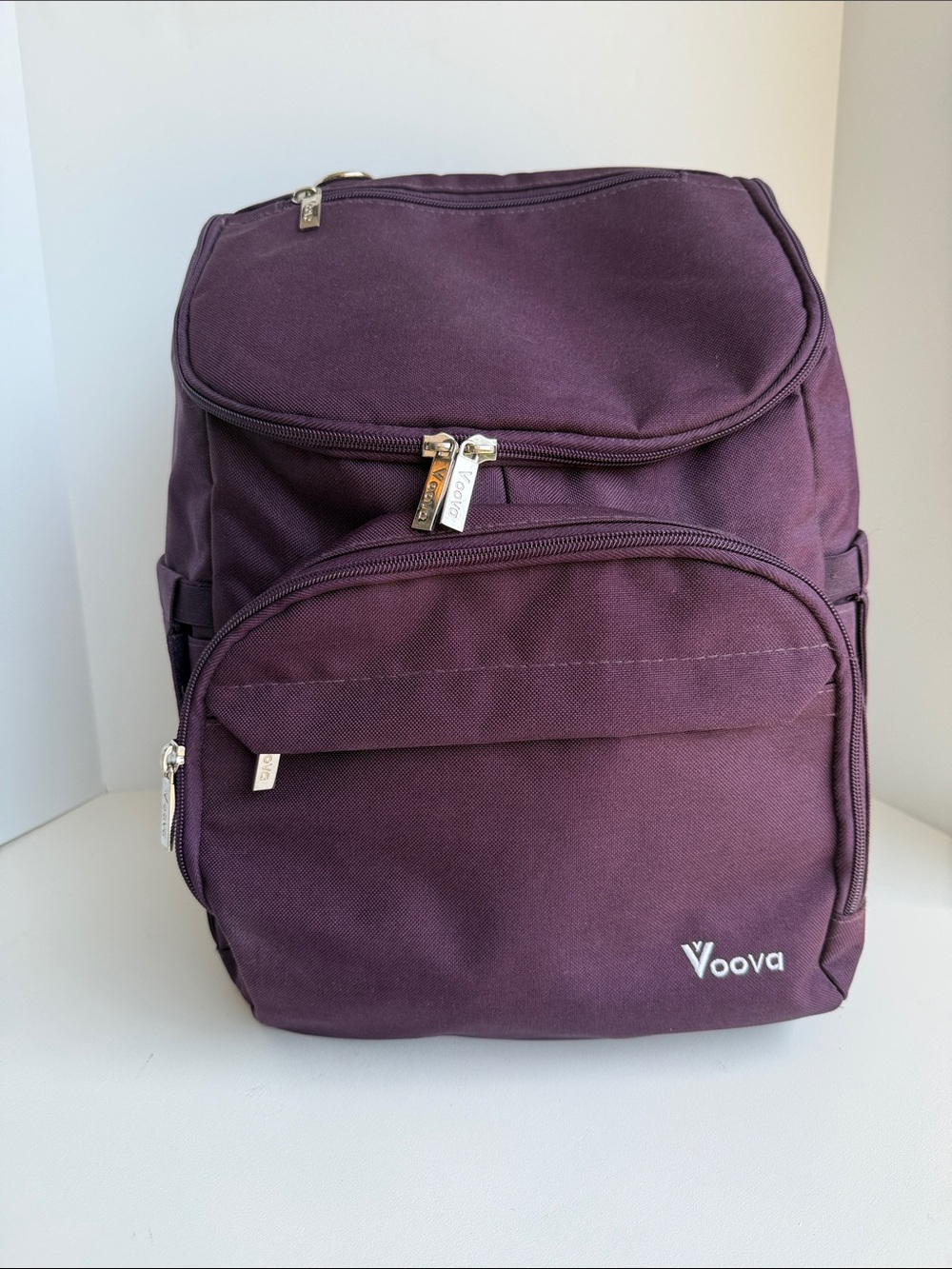 Voova padded backpack in Deep Plum